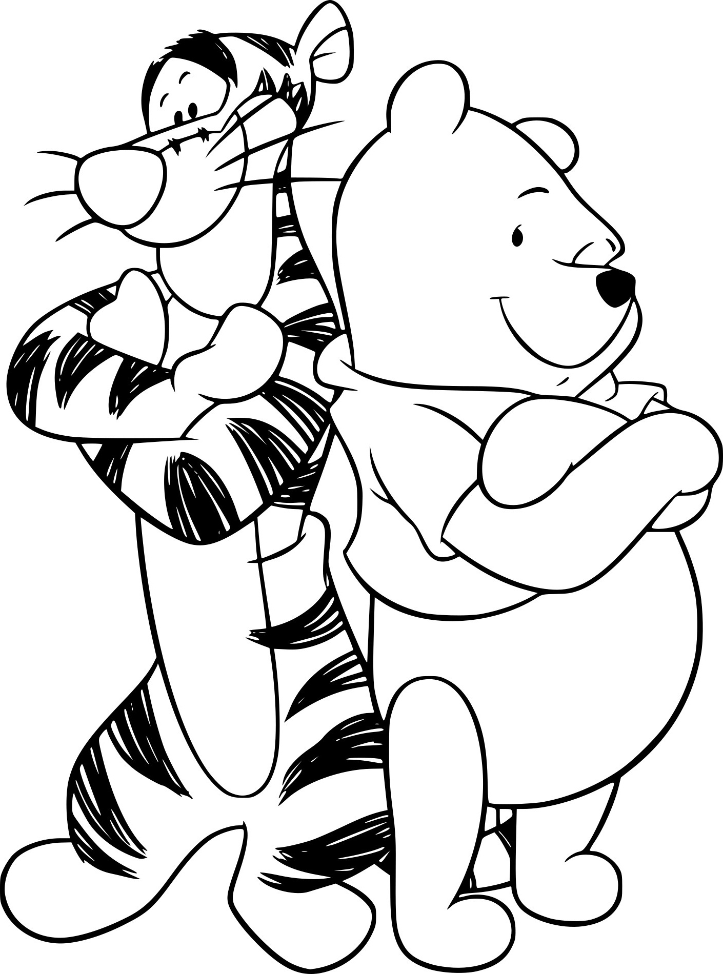 Tigrou Dessin Cool Images Coloriage Winnie Et Tigrou À avec Dessin Winnie Facile