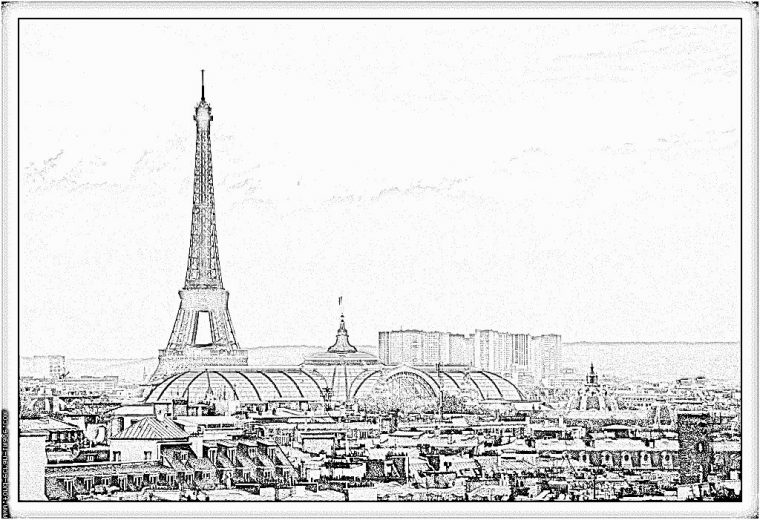 Tour Eiffel À Colorier : Coloriage Tour Eiffel Gratuit À avec Tour Eiffel A Imprimer