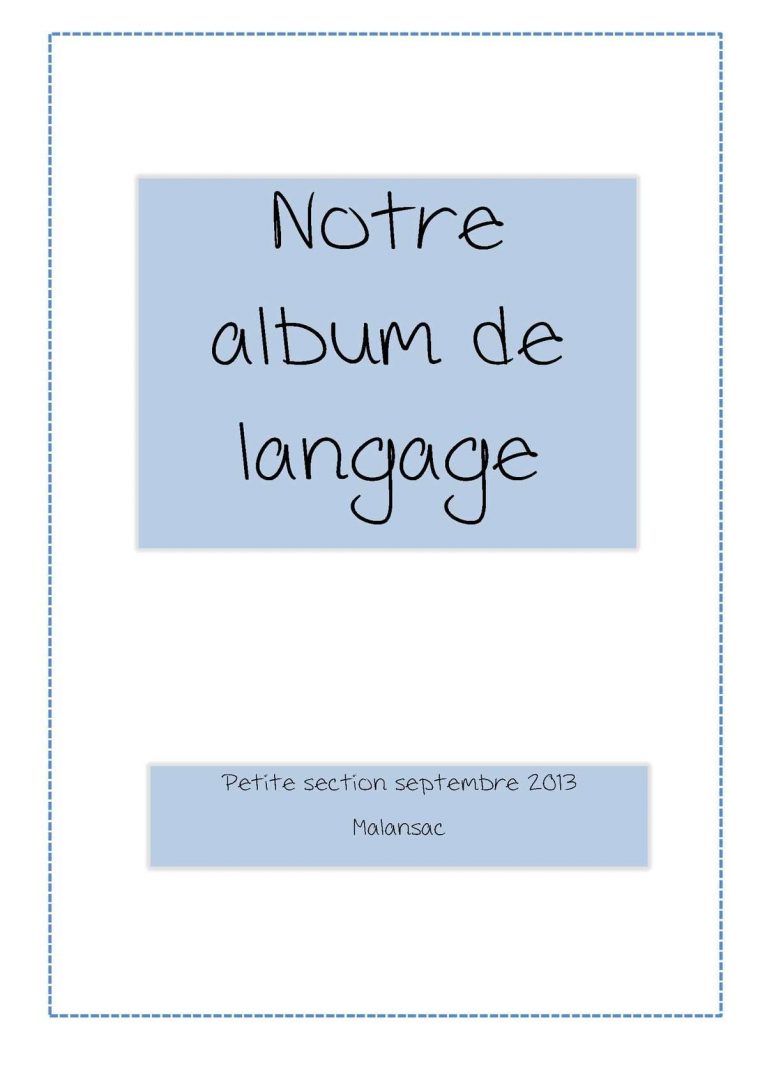 Un Album Echo Collectif En Petite Section | Langage Oral pour Tchoupi Calameo