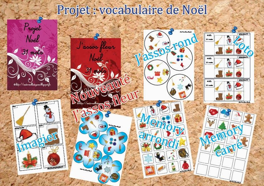 Vocabulaire Noel | Noel, Noel Maternelle, Jeux Noel pour Pdf Noel Maternelle