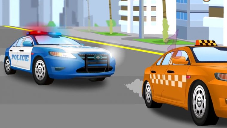 Voiture De Police – Dessins Animés Pour Bébés – Partie 3 intérieur Voiture Bebe Dessin Anime
