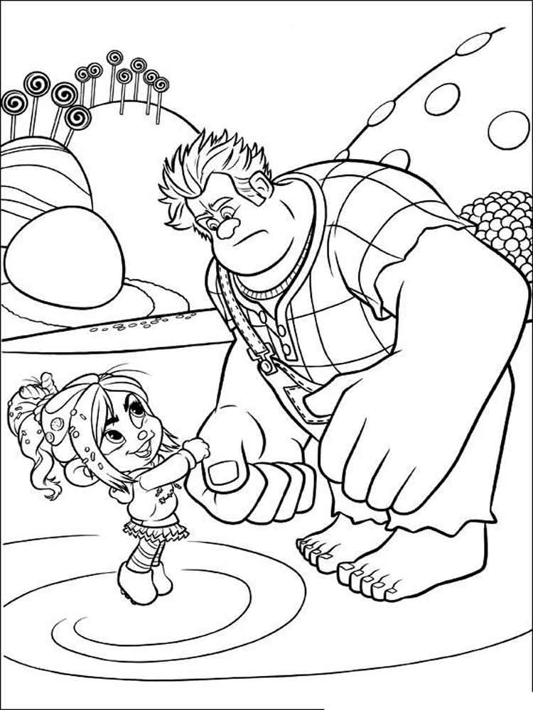 Wreck-It Ralph Coloring Pages. Free Printable Wreck-It concernant Ralph Wrecks This Book Pages