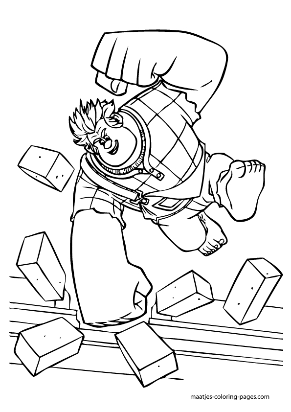 Wreck It Ralph Coloring Pages serapportantà Ralph Wrecks This Book Pages