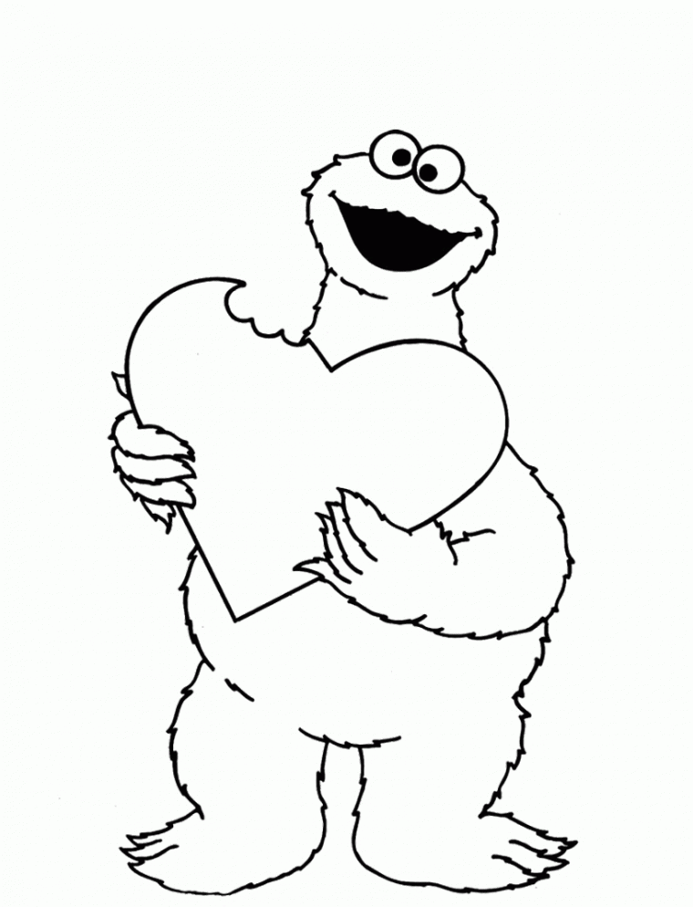 cookie monster coloring page