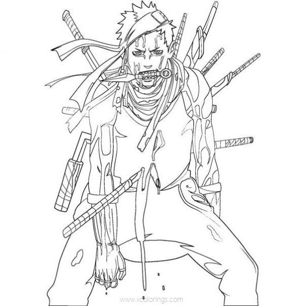 Zabuza From Naruto Coloring Pages – Xcolorings encequiconcerne Zabuza Coloring Pages