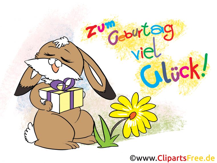 Zum Geburtstag Viel Glück – Clipart, Bild, Karte pour Zum Geburtstag Viel Glauck Liedtext