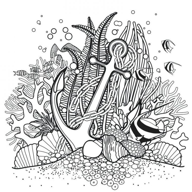 coral reef coloring page coral reef coloring page