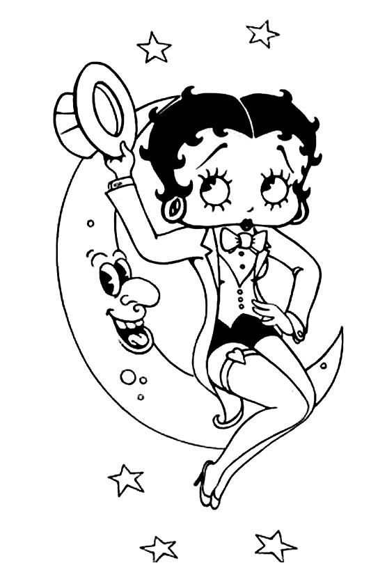 betty boop coloring pages