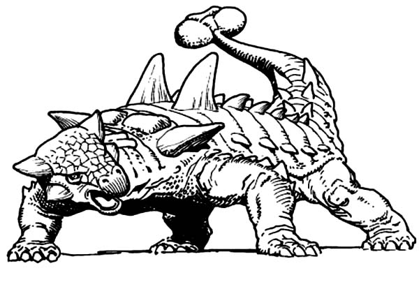 ankylosaurus coloring page