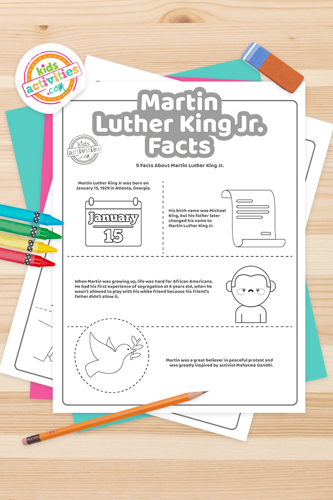 martin luther king jr coloring page