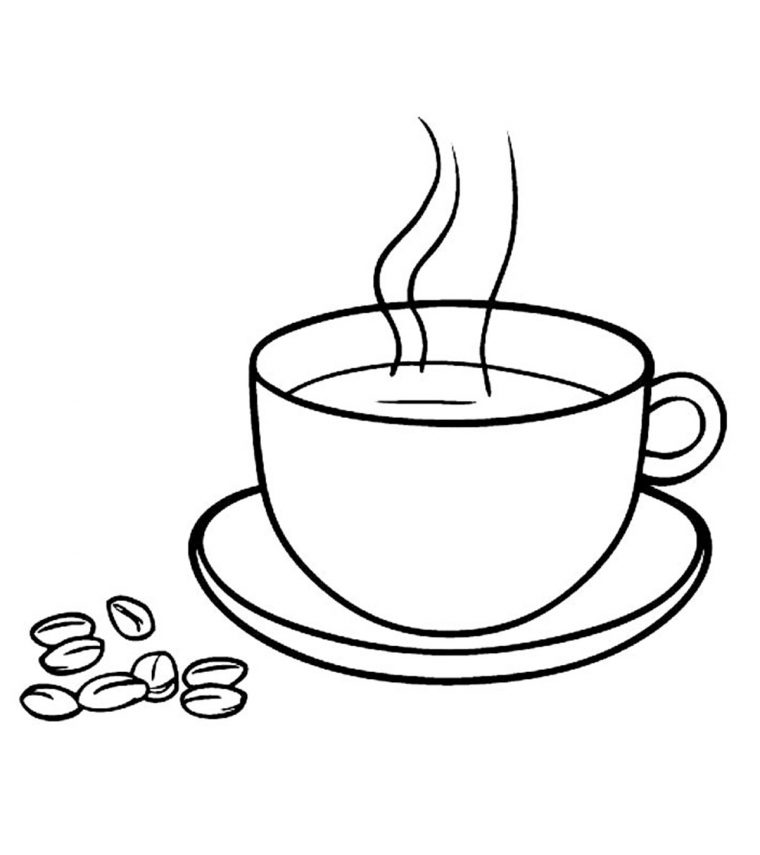 coffee coloring pages