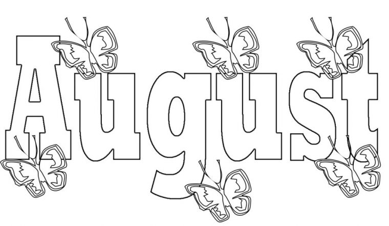 august coloring page