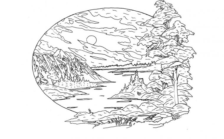 bob ross coloring pages printable