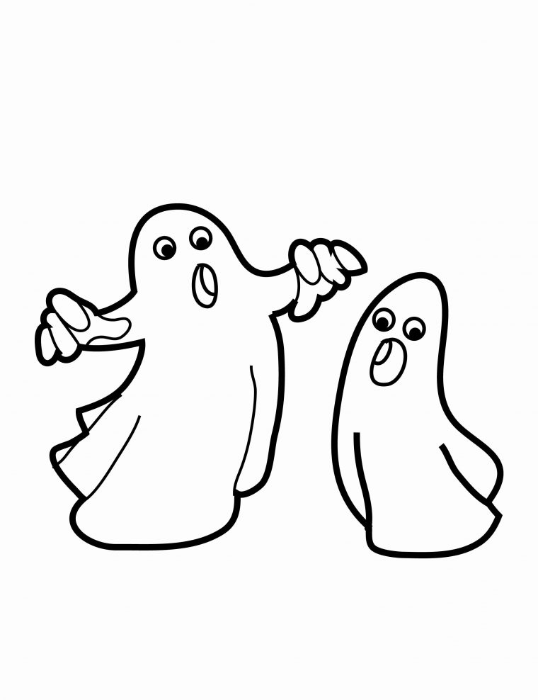 coloring page of a ghost