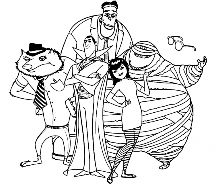 coloring pages hotel transylvania