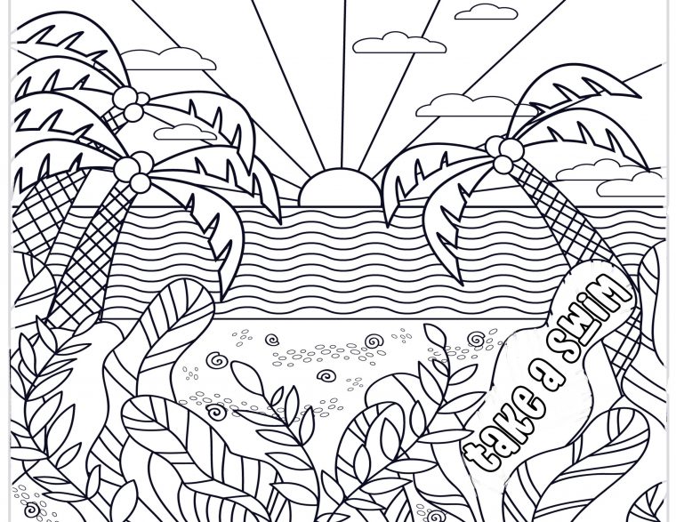 coloring pages sunset