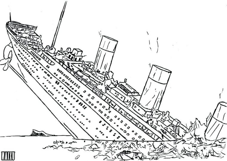 coloring pages titanic