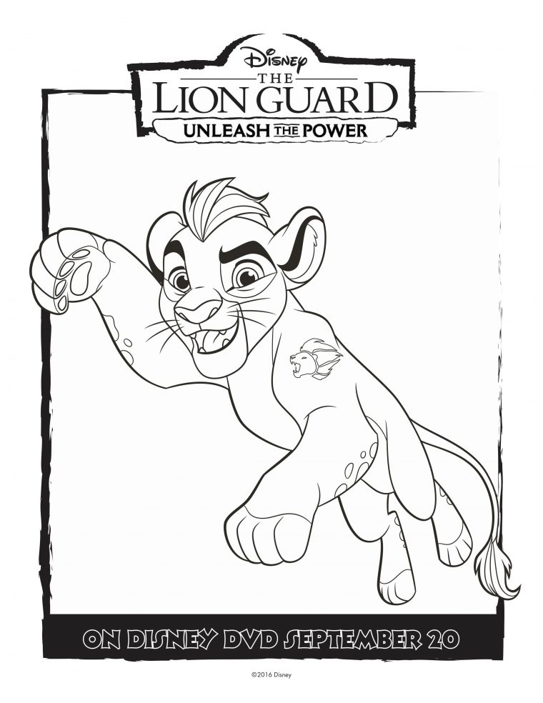lion guard color page lion guard color page