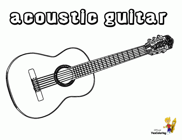 guitar color page