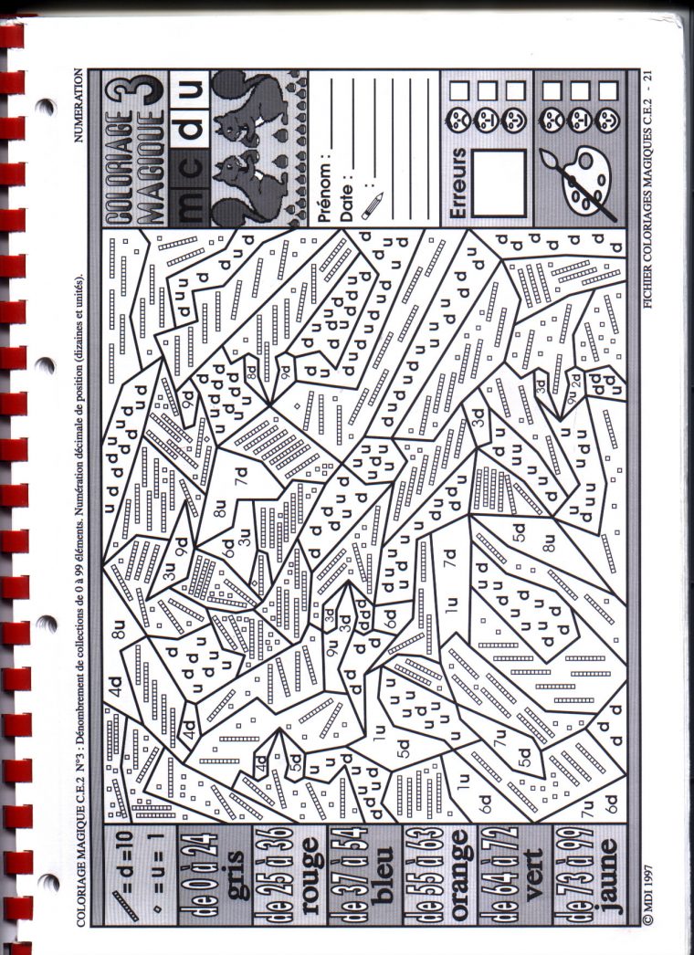 125 Dessins De Coloriage Magique Ce2 À Imprimer serapportantà Ce2 Coloriage Magique