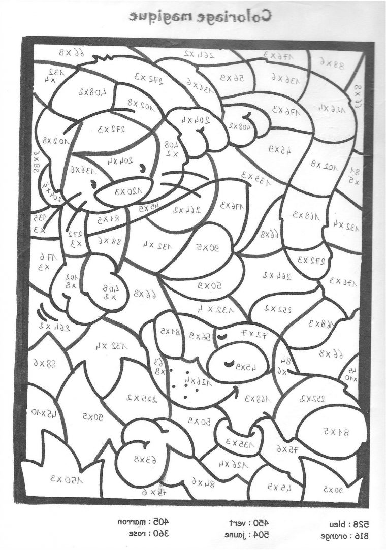 14 Grand Coloriage Magique Division Stock | Matematika concernant Cm2 Coloriage Magique