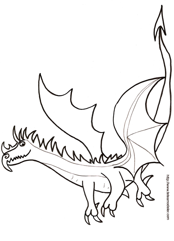 157 Dessins De Coloriage Dragon À Imprimer Sur Laguerche – Page 9 dedans Dessin A Colorier Facile Qui Vole