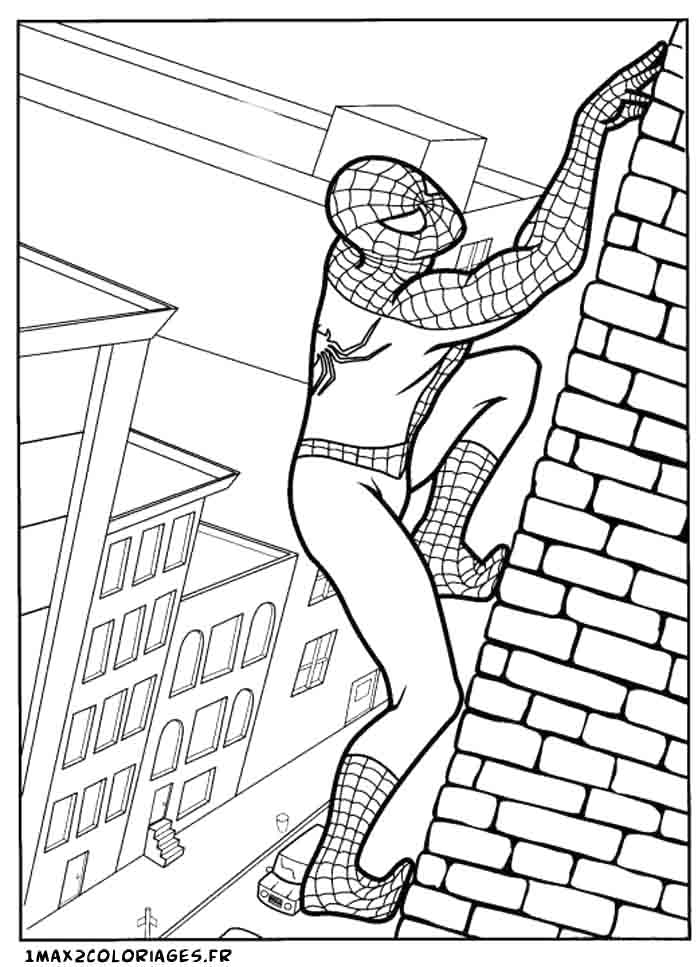 167 Dessins De Coloriage Spiderman À Imprimer Sur Laguerche – Page 8 intérieur Dessin A Colorier Facile Spiderman