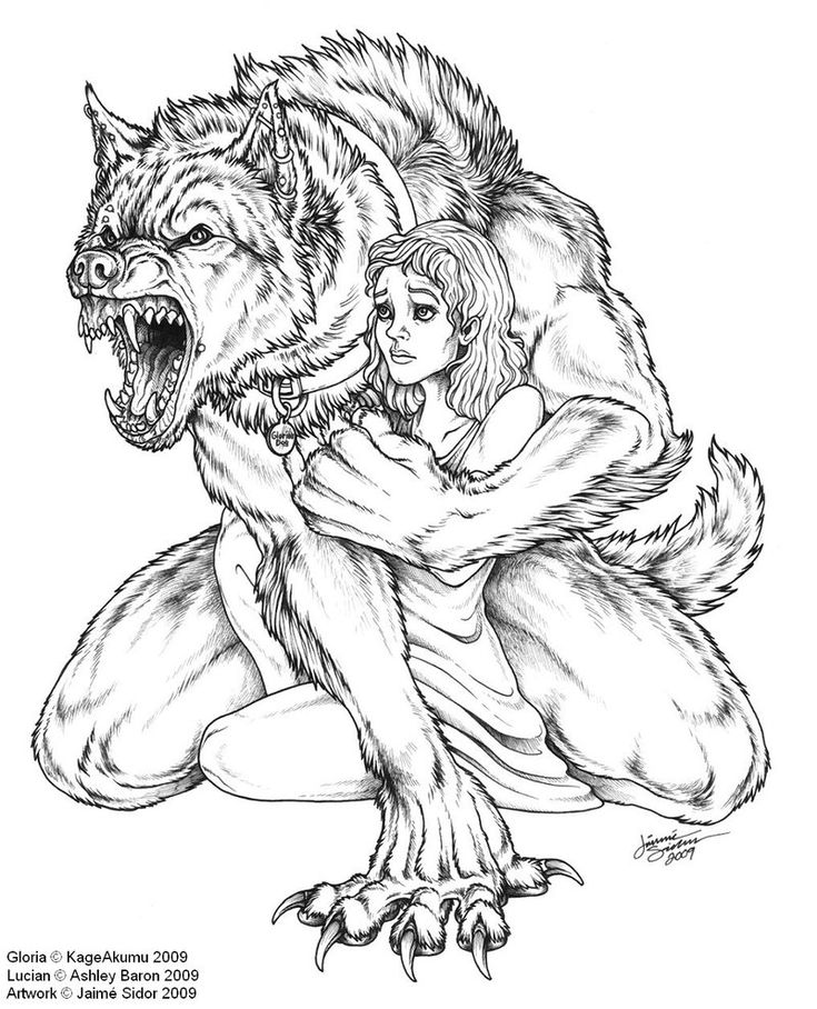 werewolf coloring pages