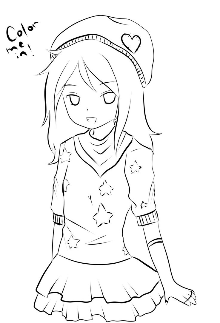 63 Dessins De Coloriage Fille Manga À Imprimer Sur Laguerche – Page 1 intérieur Mini Manga A Imprimer