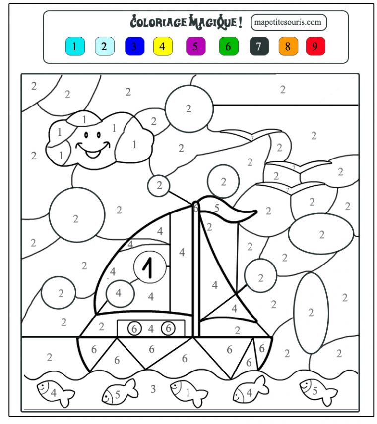 66 Dessins De Coloriage Magique À Imprimer Sur Laguerche – Page 7 tout Coloriage Magique 5 Ans En Ligne