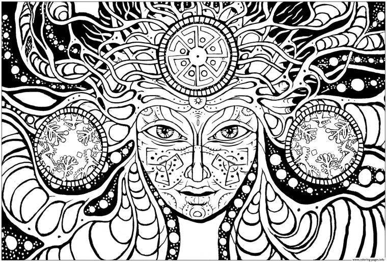 trippy cartoon coloring pages