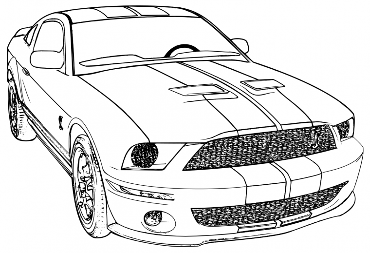 coloring pages mustang