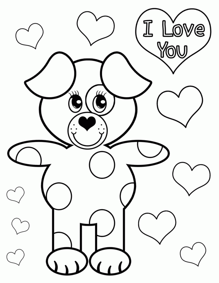 coloring pages of i love you