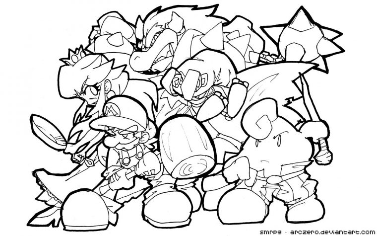 super smash bros coloring pages