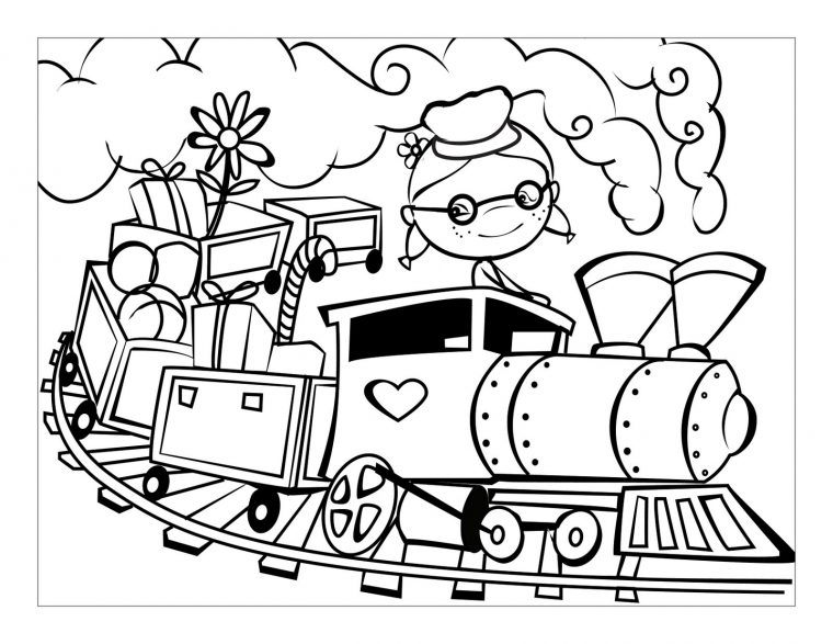 coloring page train