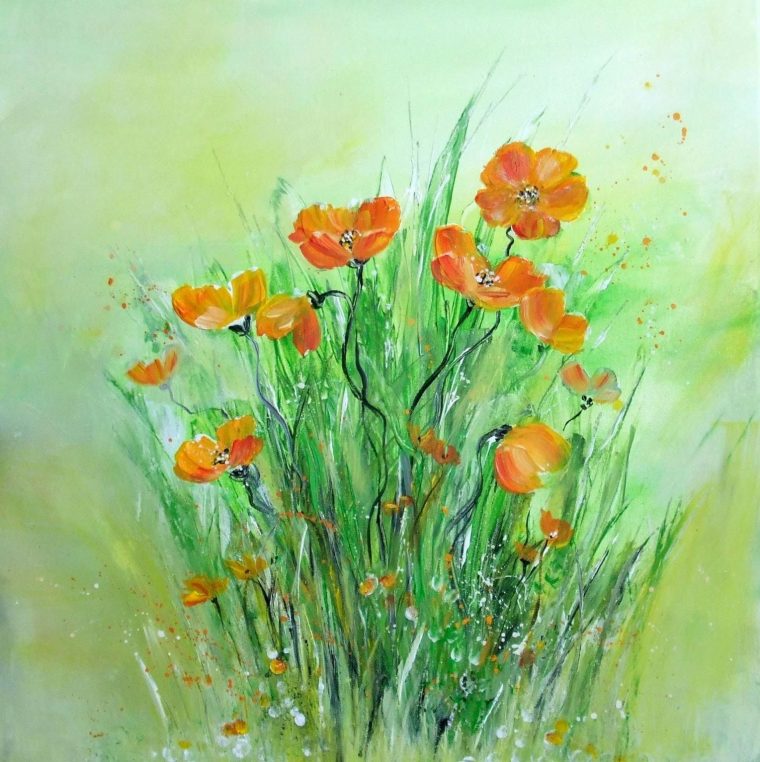 Acrylmalerei Für Anfänger Blumen Painting For Beginners Flowers Von à Malen Mit Wasserfarben Bilder