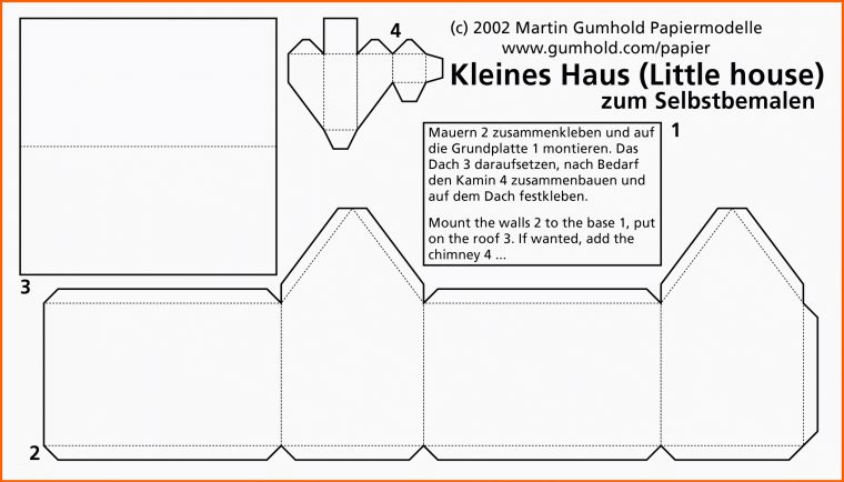 Angepasst Haus Papier Basteln | Kostenlos Vorlagen encequiconcerne Pappiere Haus