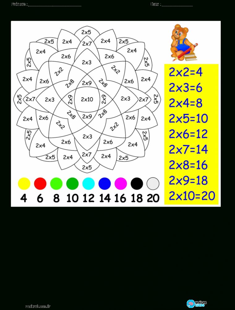Archives Des Coloriage – Maître Lucas avec Coloriage Magique Tables De Multiplication 1 À 5