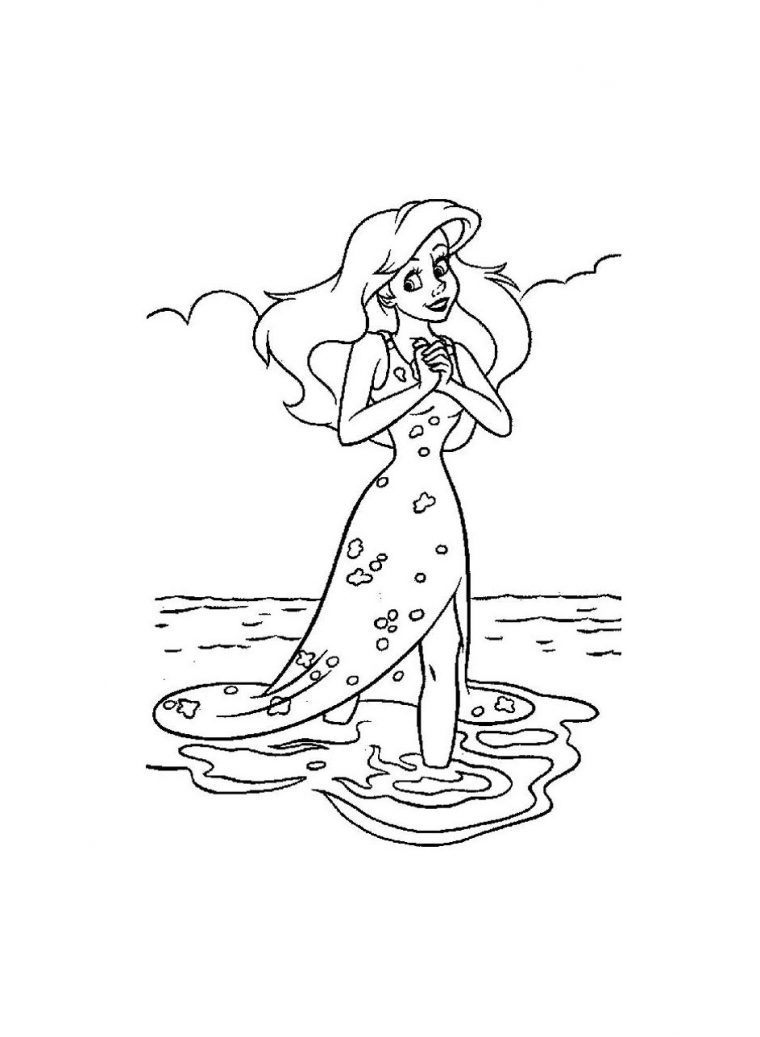 Ariel Petite Sirene Disney 14 – Coloriage La Petite Sirène (Ariel encequiconcerne Dessin A Colorier Facile Sirene