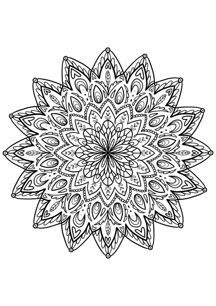 Atelier : 10 Coloriages À Imprimer Pour Petits Et Grands | Fizzer pour Coloriage Mandala Janvier