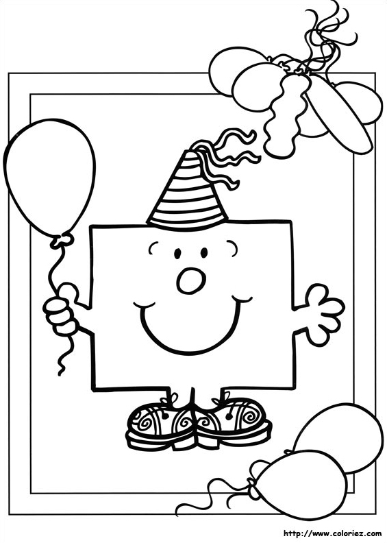 Ballons D'Anniversaire avec Coloriage Mandala Joyeux Anniversaire