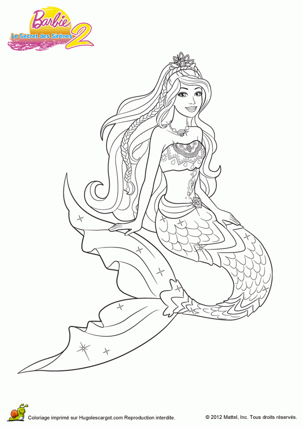 Barbie Secret Des Sirenes 2 04 | Unicorn Coloring Pages, Mermaid intérieur Hugo L'Escargot Barbie