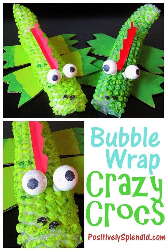 Bubble Wrap Crocodile Kids' Craft | Bricolage Et Loisirs Créatifs serapportantà Papier Bulle Maternelle