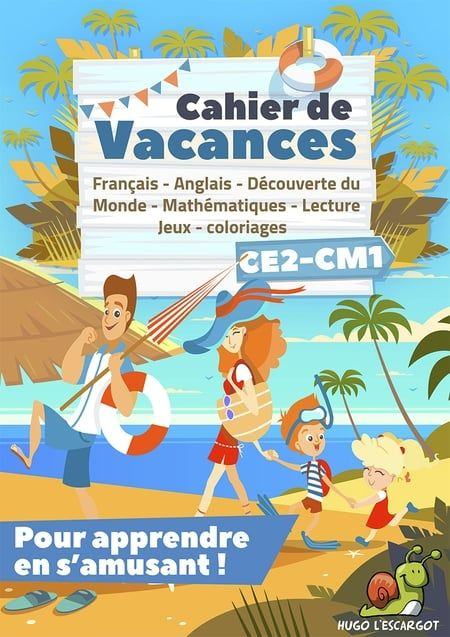 Cahier De Vacances Ce2-Cm1 | Cahier De Vacances, Cahier De Vacances destiné Hugo L'Escargot Ecriture