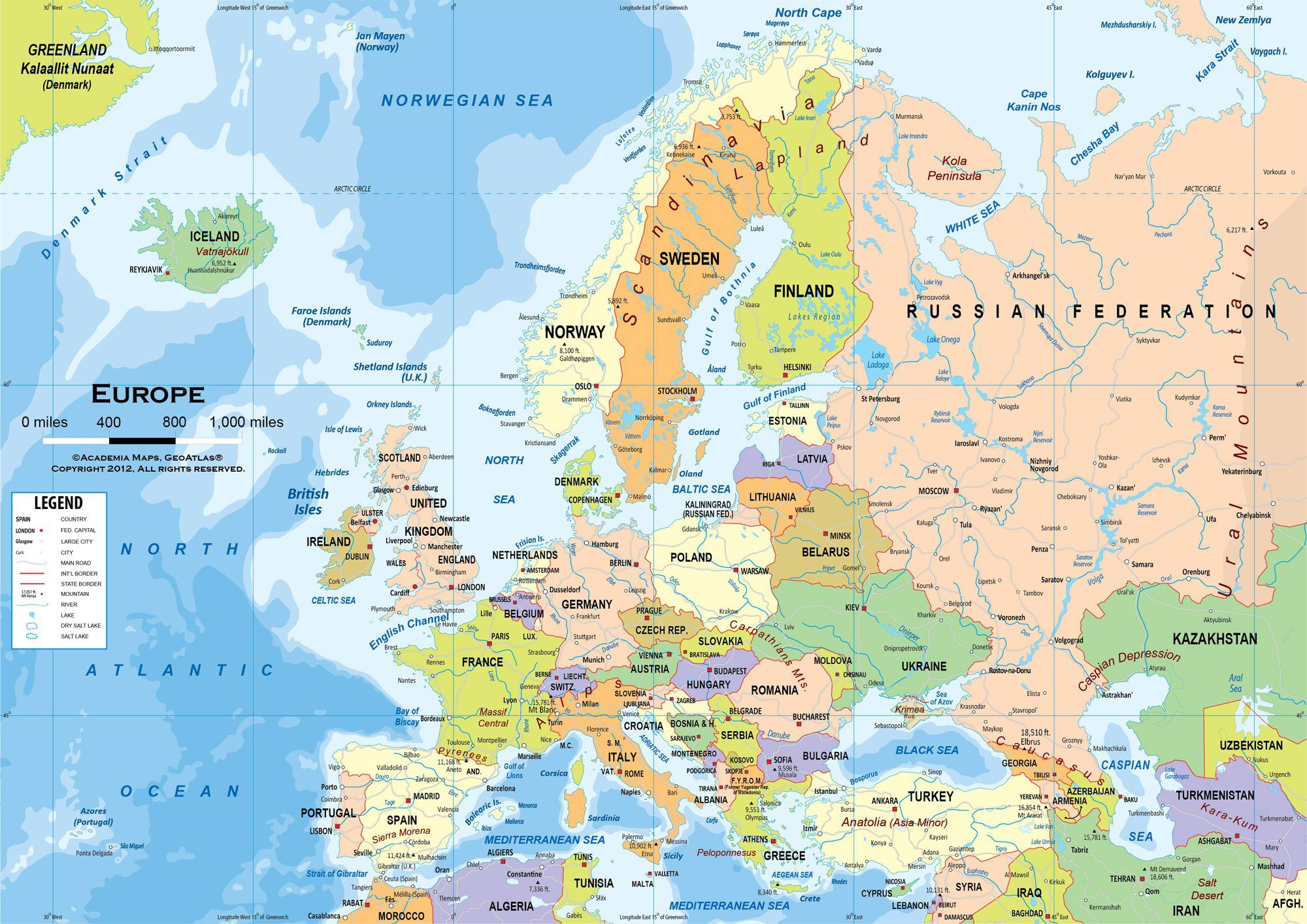 Carte De L'Europe - Cartes Reliefs, Villes, Pays, Euro, Ue, Vierge avec Europe Maps Vierge