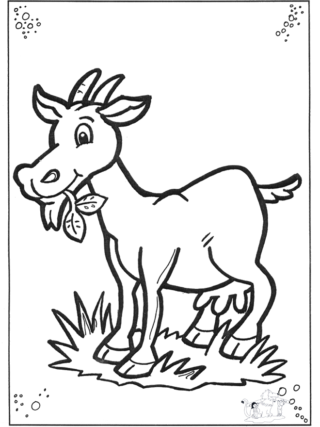 Chèvre 2 – Coloriages Animaux De La Ferme encequiconcerne Coloriage Animaux 3 Ans