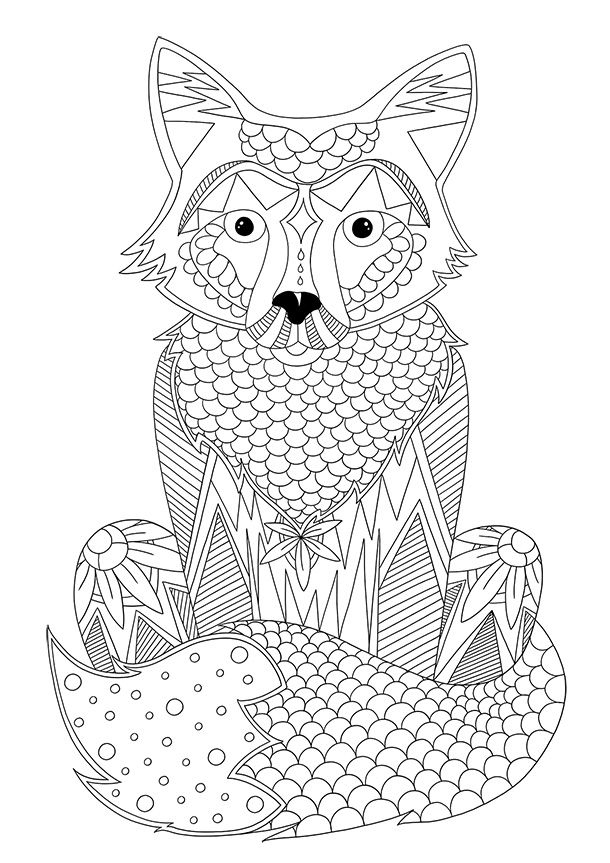 Coloriage À Imprimer D'Animaux : Le Renard | Blog Dinett | Coloriage pour Dessin A Colorier Facile Renard