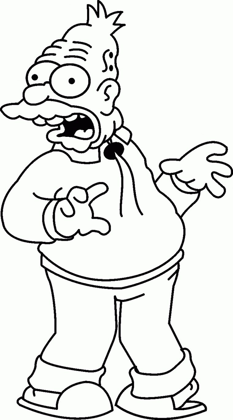 Coloriage Abraham Simpson À Imprimer dedans Dessin A Colorier Et Imprimer Simpsons Coloriage Abraham Simpson À Imprimer dedans Dessin A Colorier Et Imprimer Simpsons