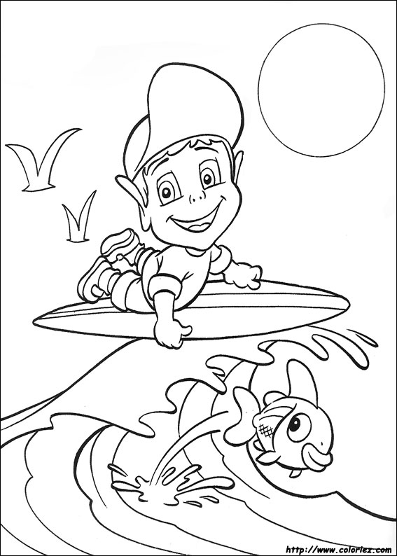 Coloriage – Adibou Fait Du Surf concernant Coloriage Imprimer Vague