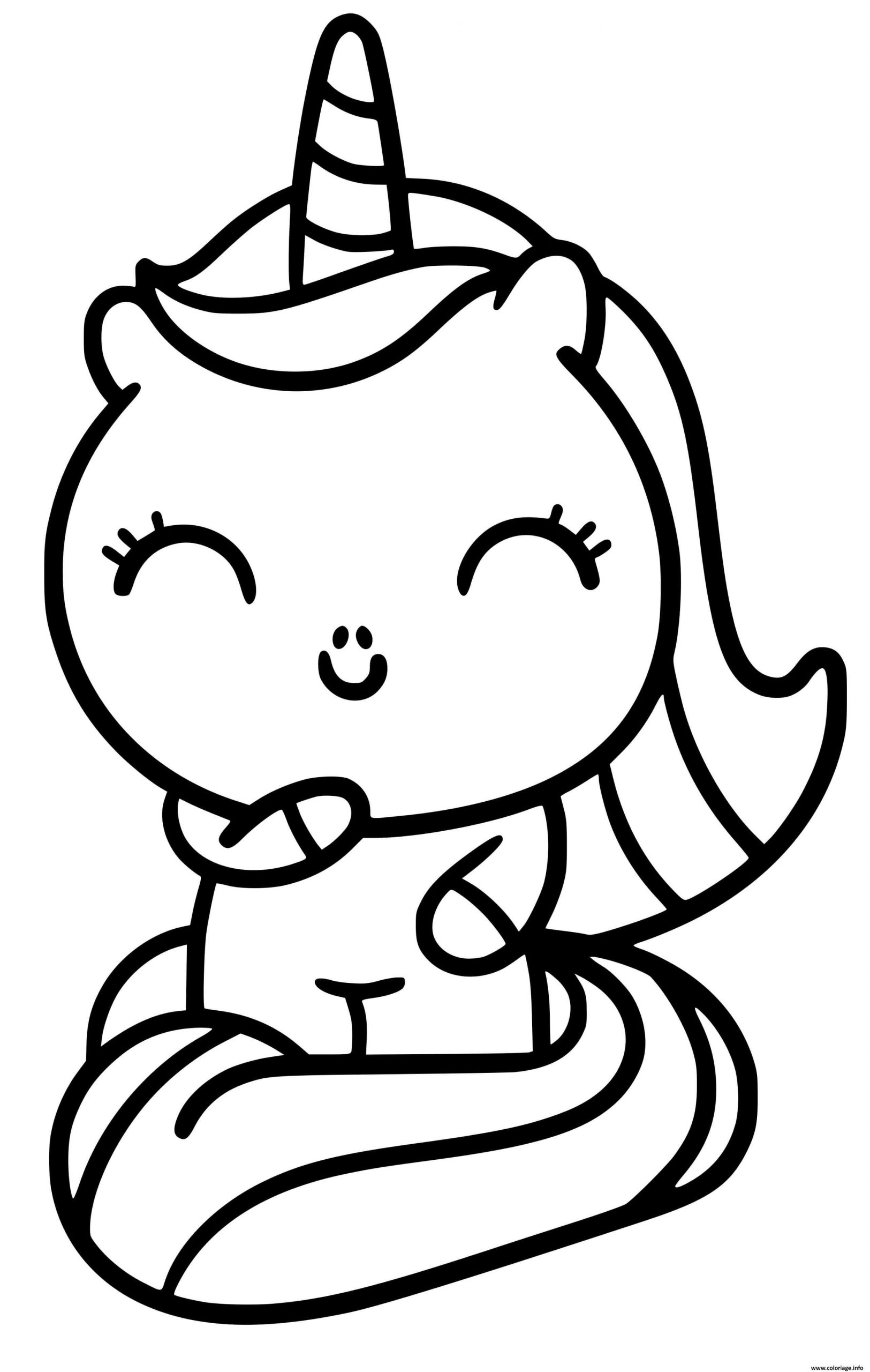 Coloriage Adorable Licorne Kawaii Un Peu Timide Dessin Licorne Kawaii À dedans Coloriage Dessin A Imprimer Gratuit